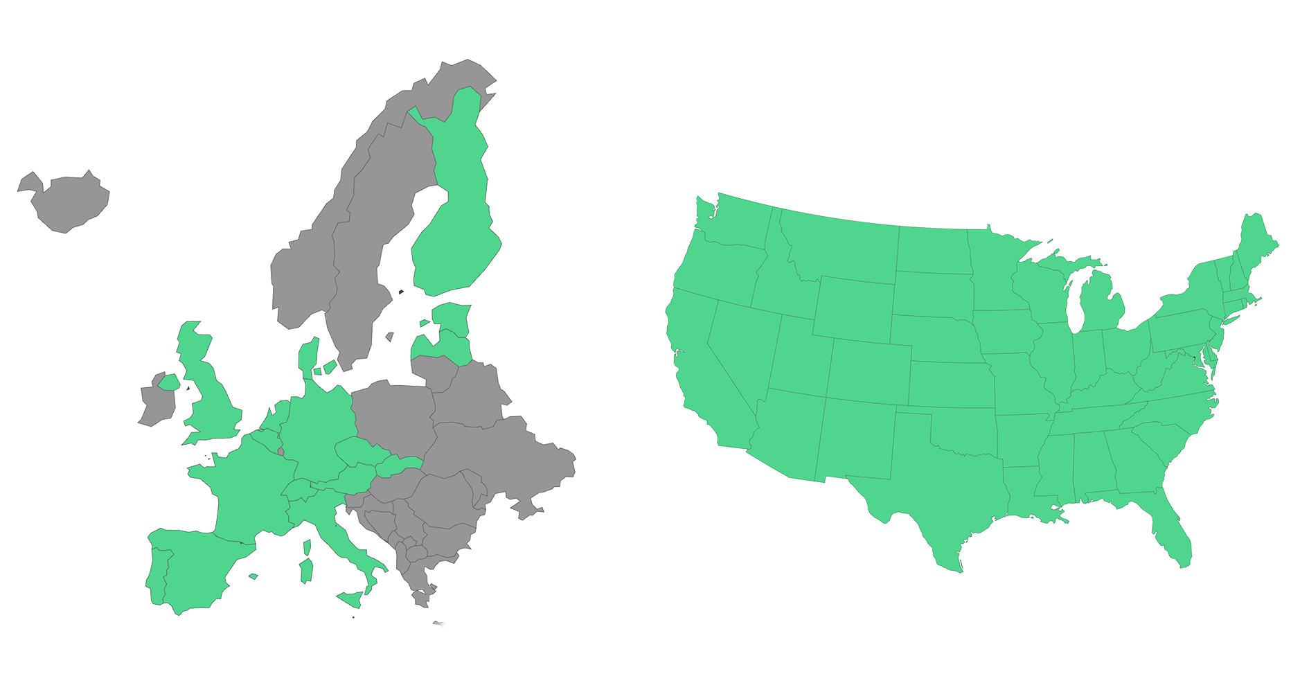 Europe + USA biomethane no background