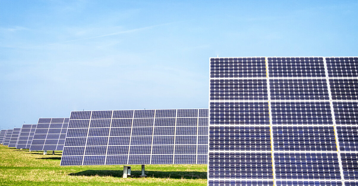Solar panels and grass iStock_000054191114_Large