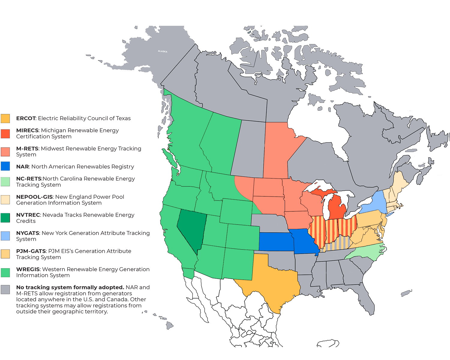 tracking systems or registries in the US and Canada